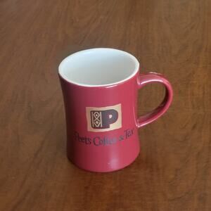 Peet’s Coffee and Tea 12oz Coffee Mug Burgundy Red Cup by Bia Stoneware
